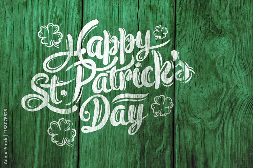 Digital composite of Patricks day greeting