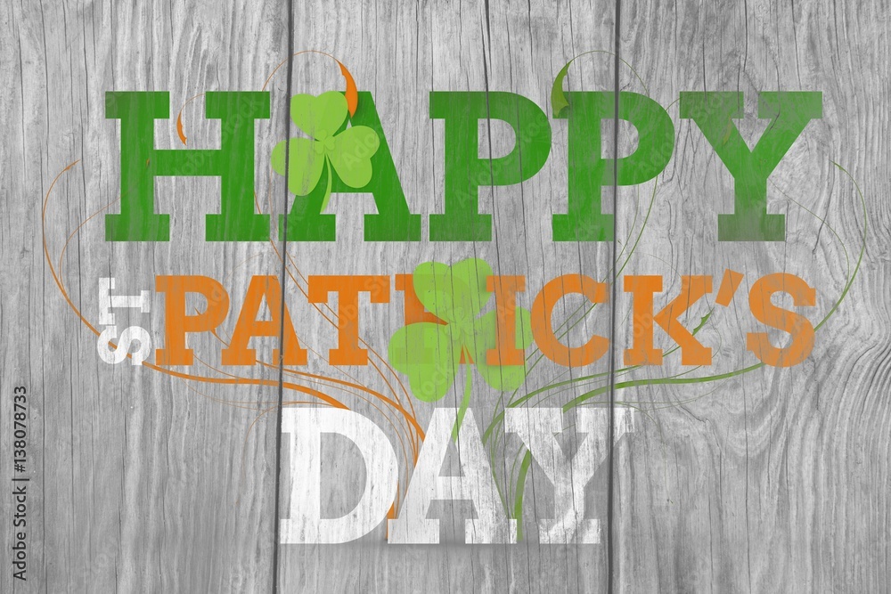 Digital composite of Patricks day greeting