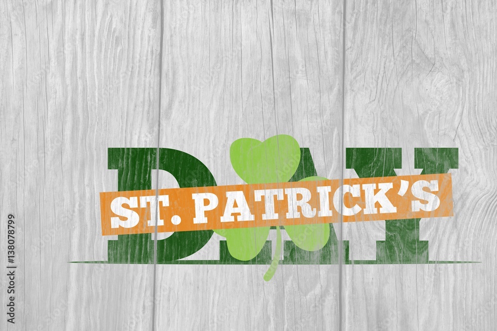 Digital composite of Patricks day greeting