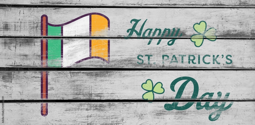 Digital composite of Patricks day greeting