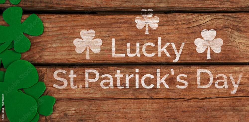 Digital composite of Patricks day greeting