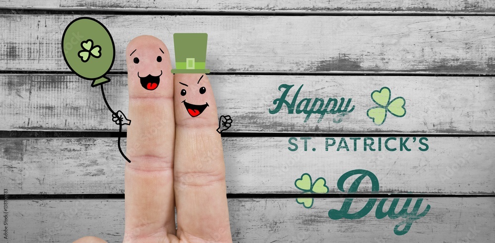 Patricks day hands with message