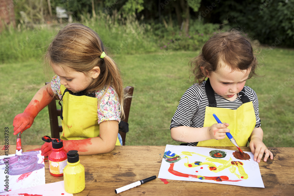 Kid Learning Painting Drawing Art Concept