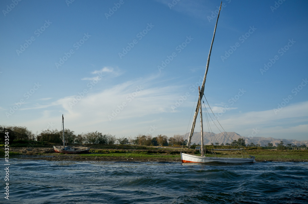 Egypt. Ship at the Nile in Luxor