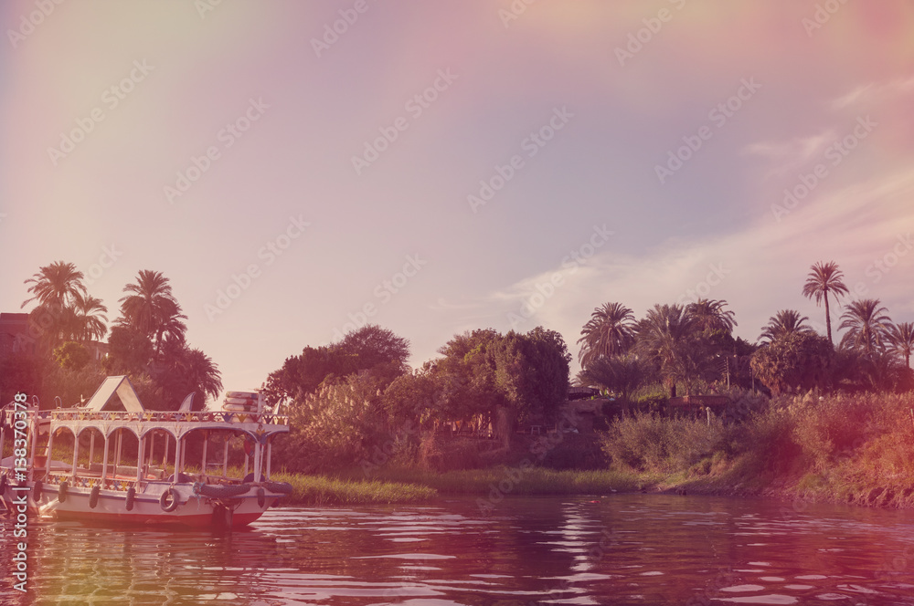 Egypt. Ship at the Nile in Luxor