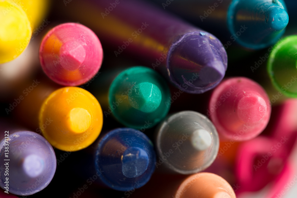 Multicolored Crayons.