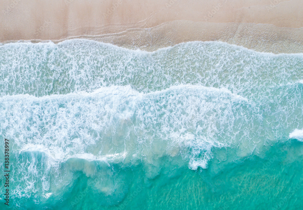 Aerial view. Top view.amazing nature background.The color of the water and beautifully bright.Azure 