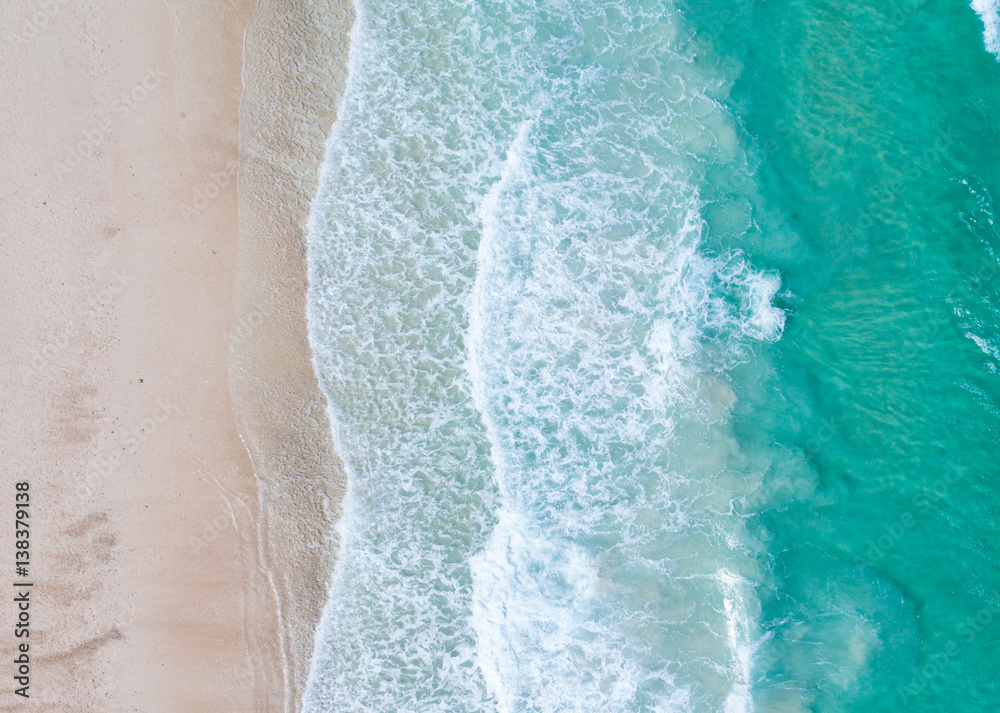 Aerial view. Top view.amazing nature background.The color of the water and beautifully bright.Azure 