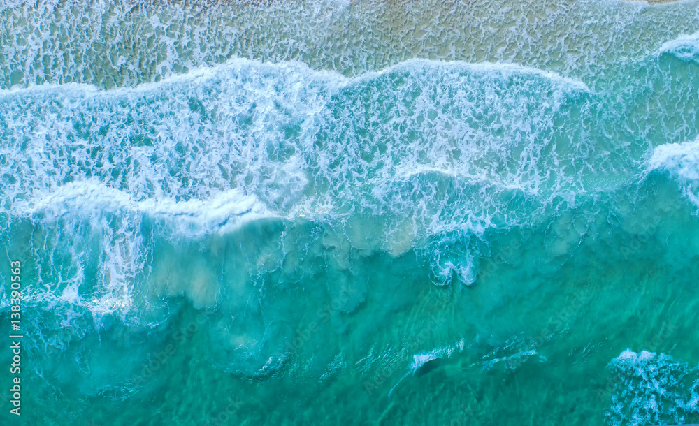 Aerial view. Top view.amazing nature background.The color of the water and beautifully bright.Azure 