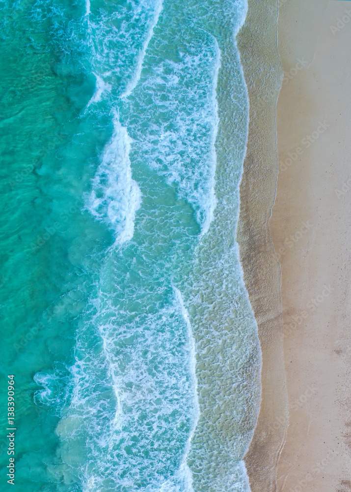 Aerial view. Top view.amazing nature background.The color of the water and beautifully bright.Azure 