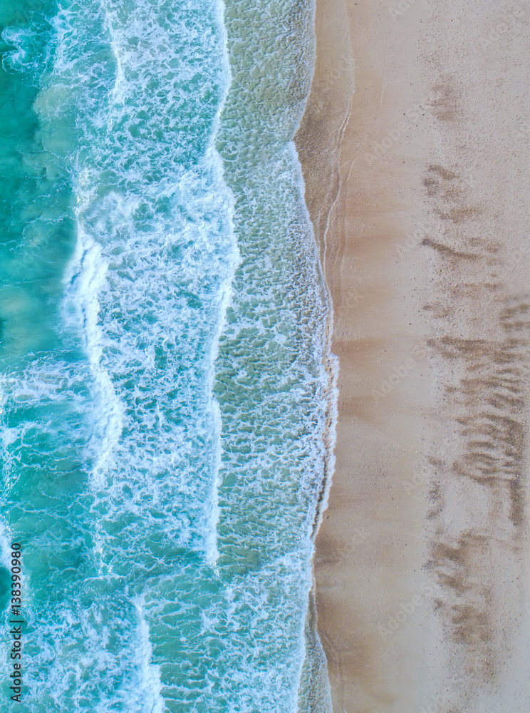 Aerial view. Top view.amazing nature background.The color of the water and beautifully bright.Azure 