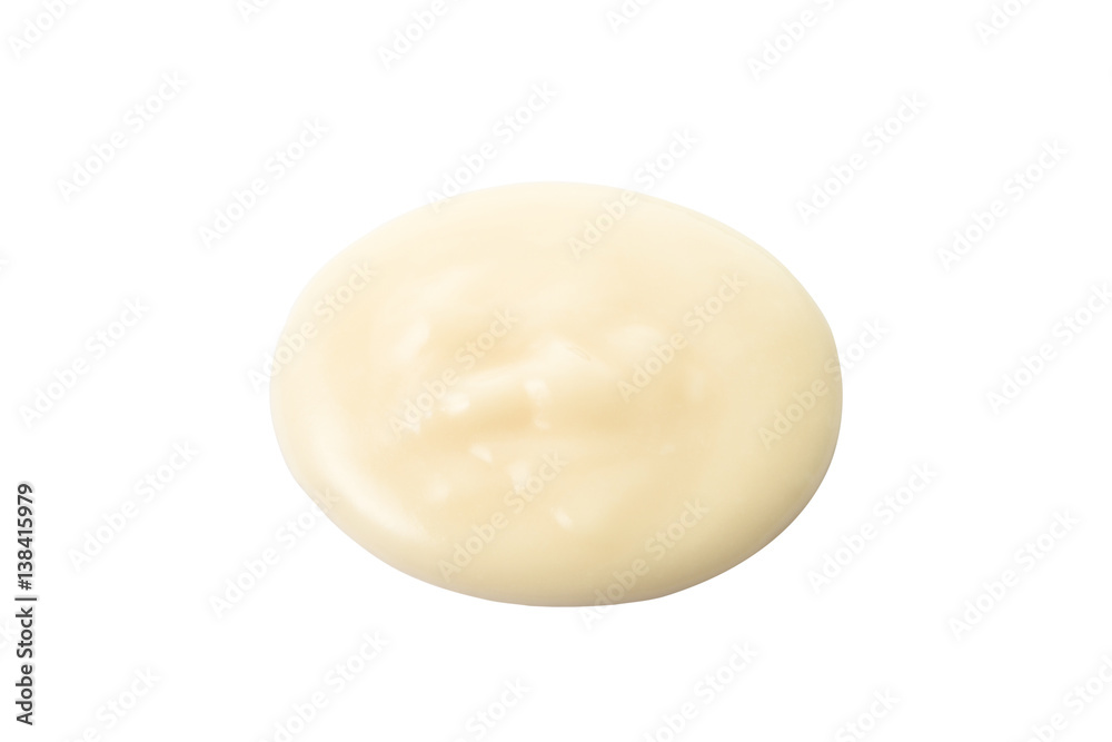 Cosmetic cream in abstract shape on background