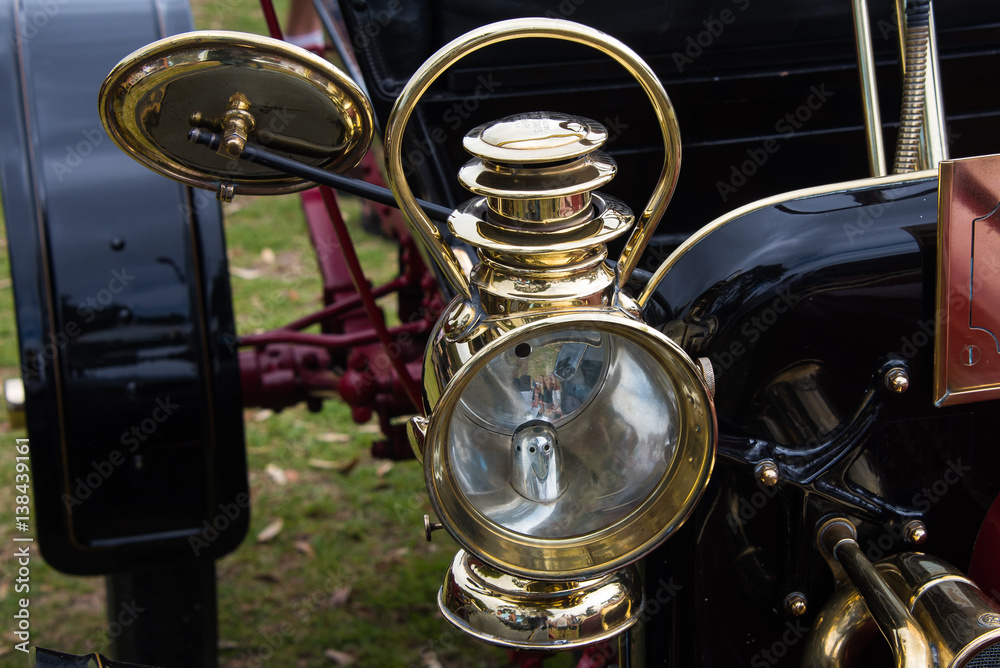 Headlight of a vintage car