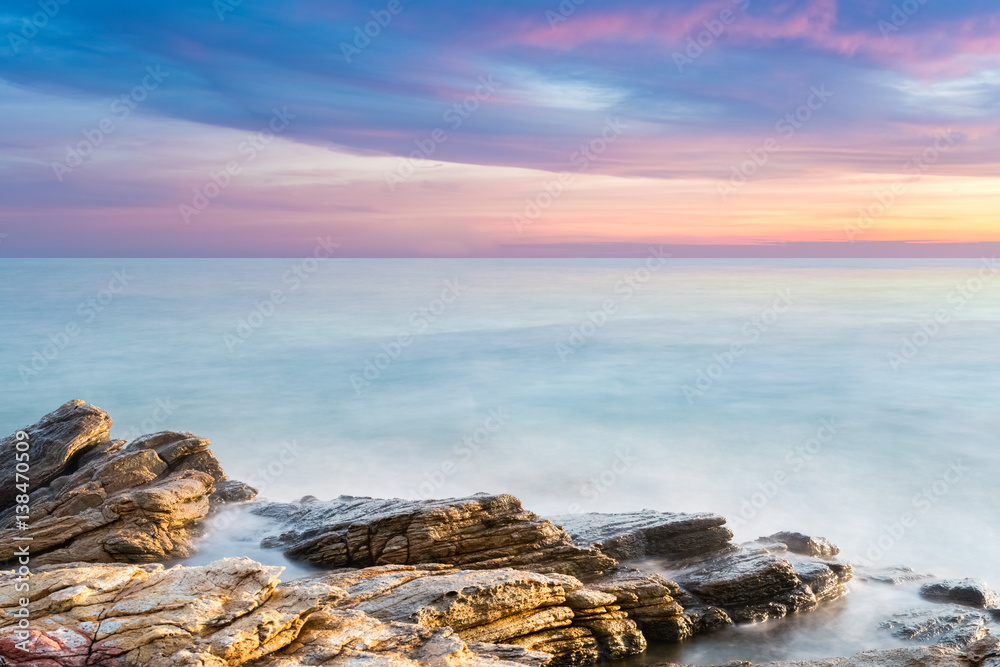 beautiful seascape in sunset