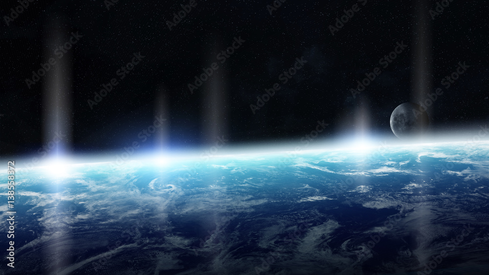 Planet Earth in space 3D rendering elements of this image furnished by NASA