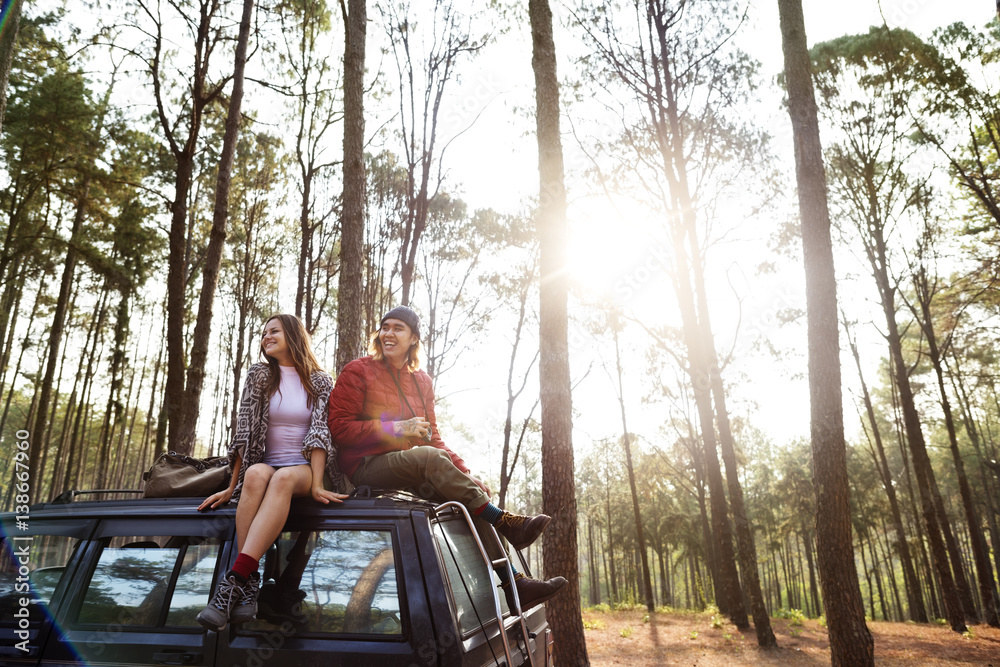 Couple Exploring Trip Holiday Concept