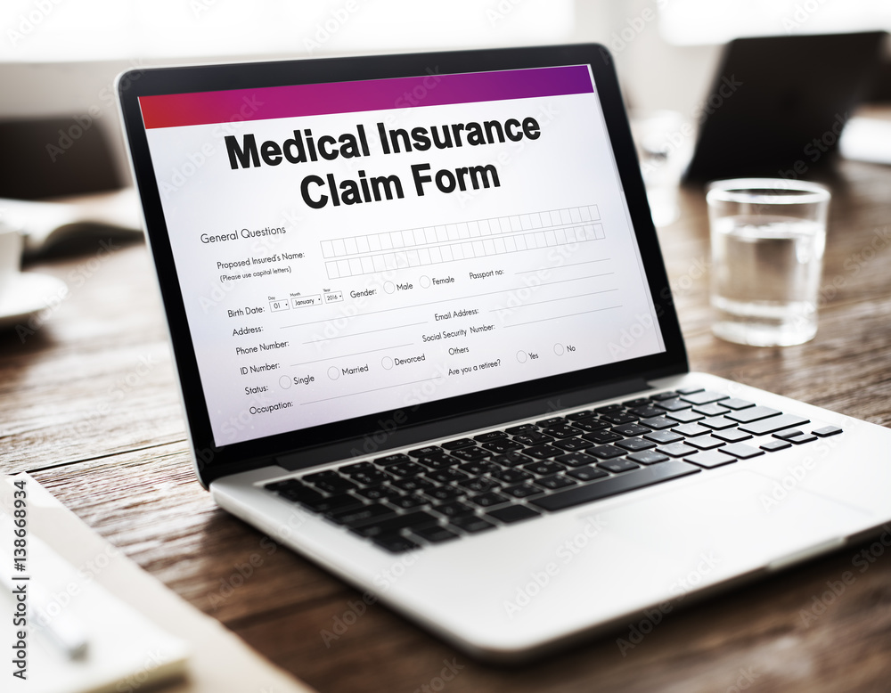 Medical Insurance Claim Form Document Concept