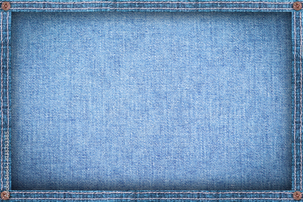 Frame made from denim,blue jeans background