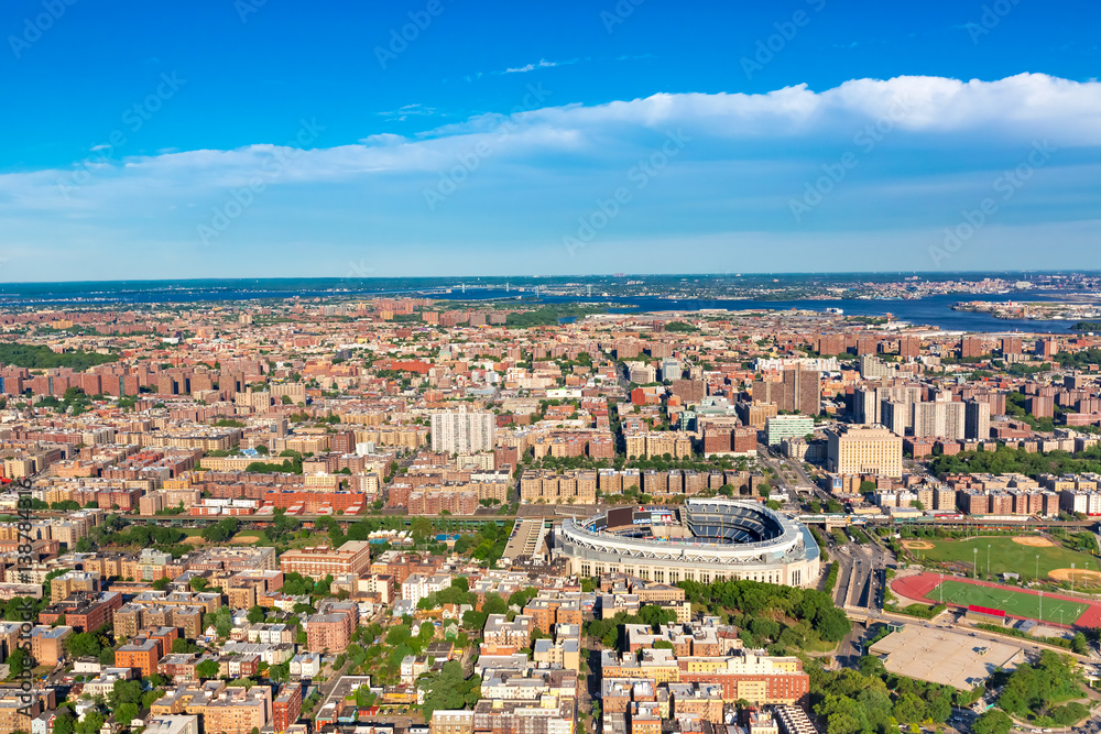 Aerial view of the Bronx, NY