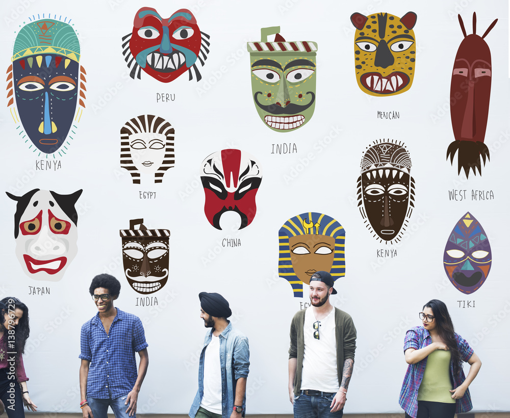 Cultural Traditional Masks Global Concept