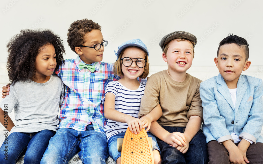 Children Friendship Togetherness Playful Happiness Concept