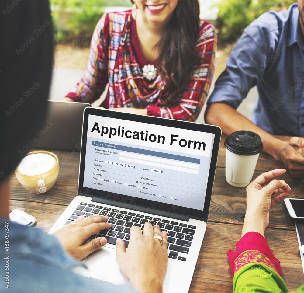 Application Form Information Employment Concept