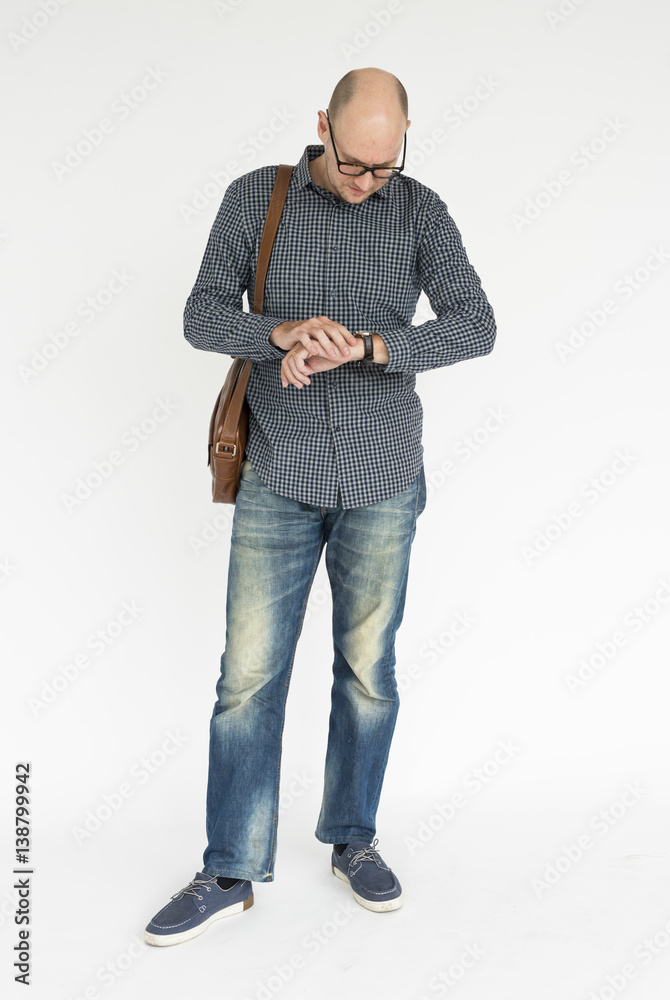 Man Cheerful Studio Portrait Concept