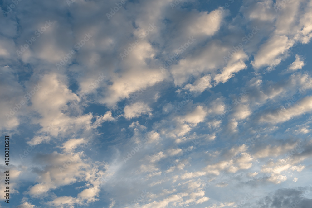 blue sky with cloud before sunset