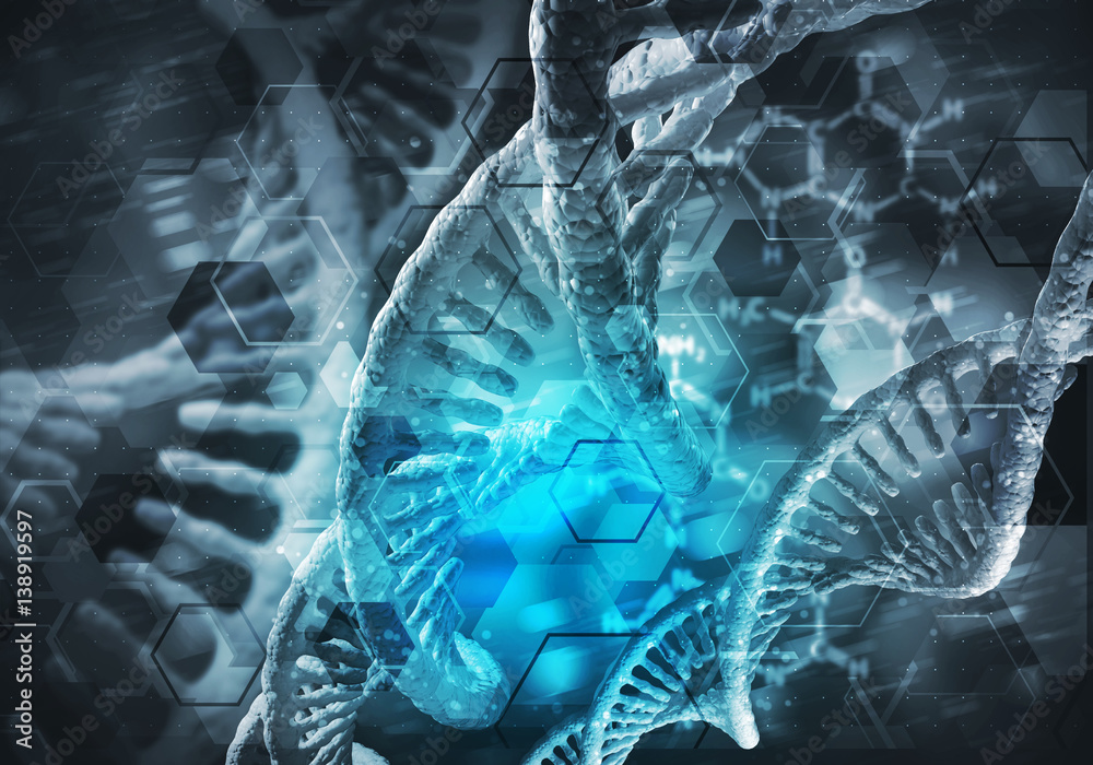 DNA molecules background