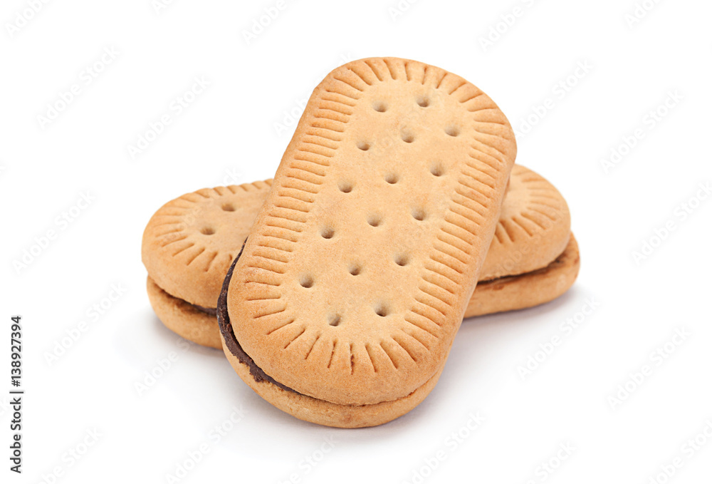 Wheat cookies with chocolate