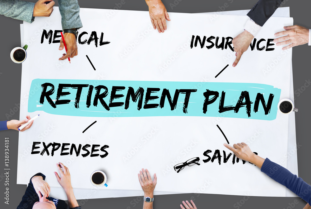 Retirement Plan Diagram Graphic Concept