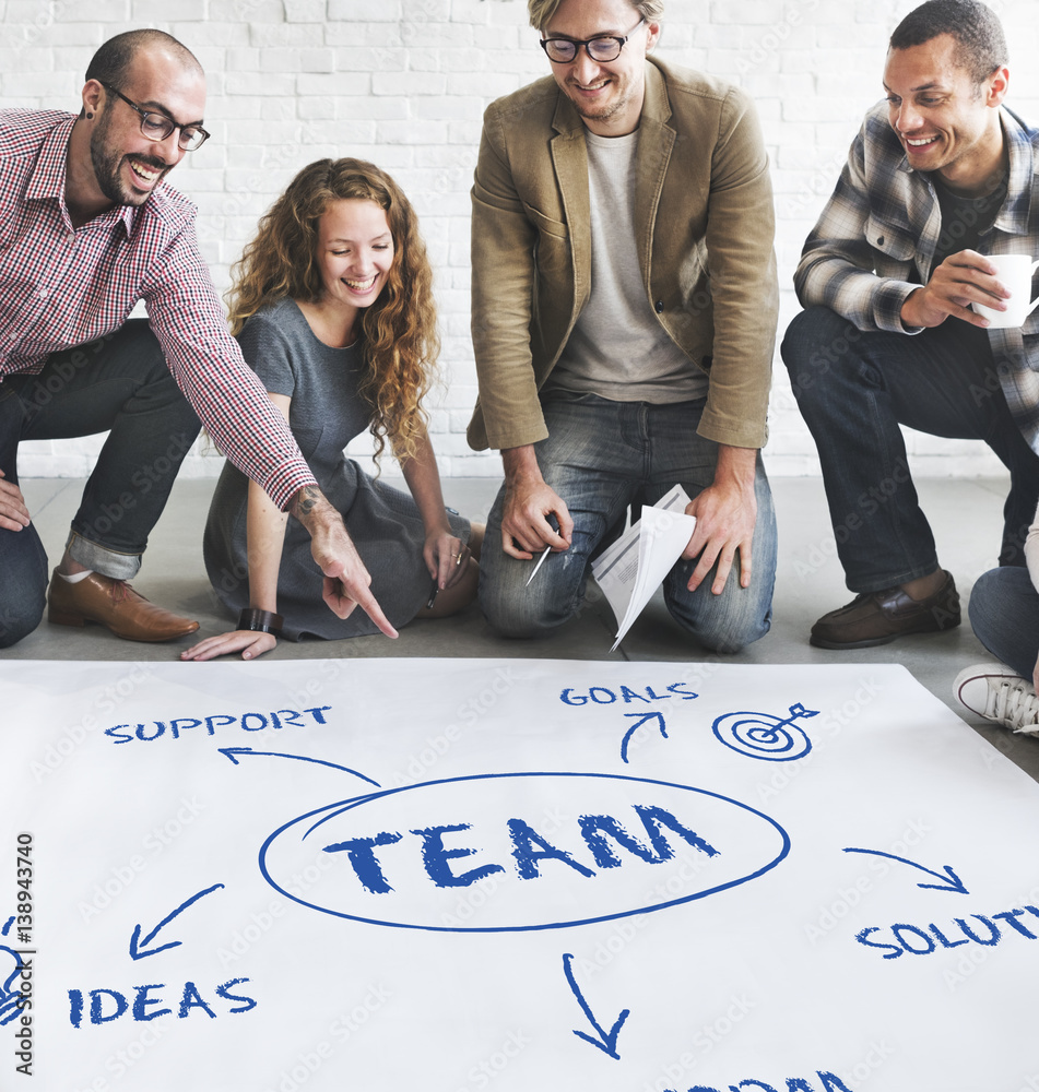 Team Support Ideas Business Concept