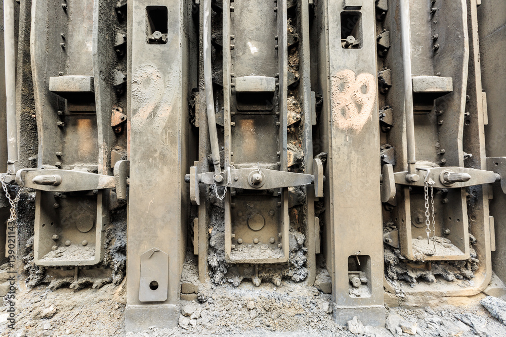 Steel Plant old industrial equipment scene in China