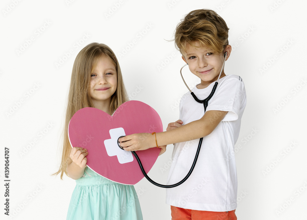 Little Children Heart Stethoscope Doctor