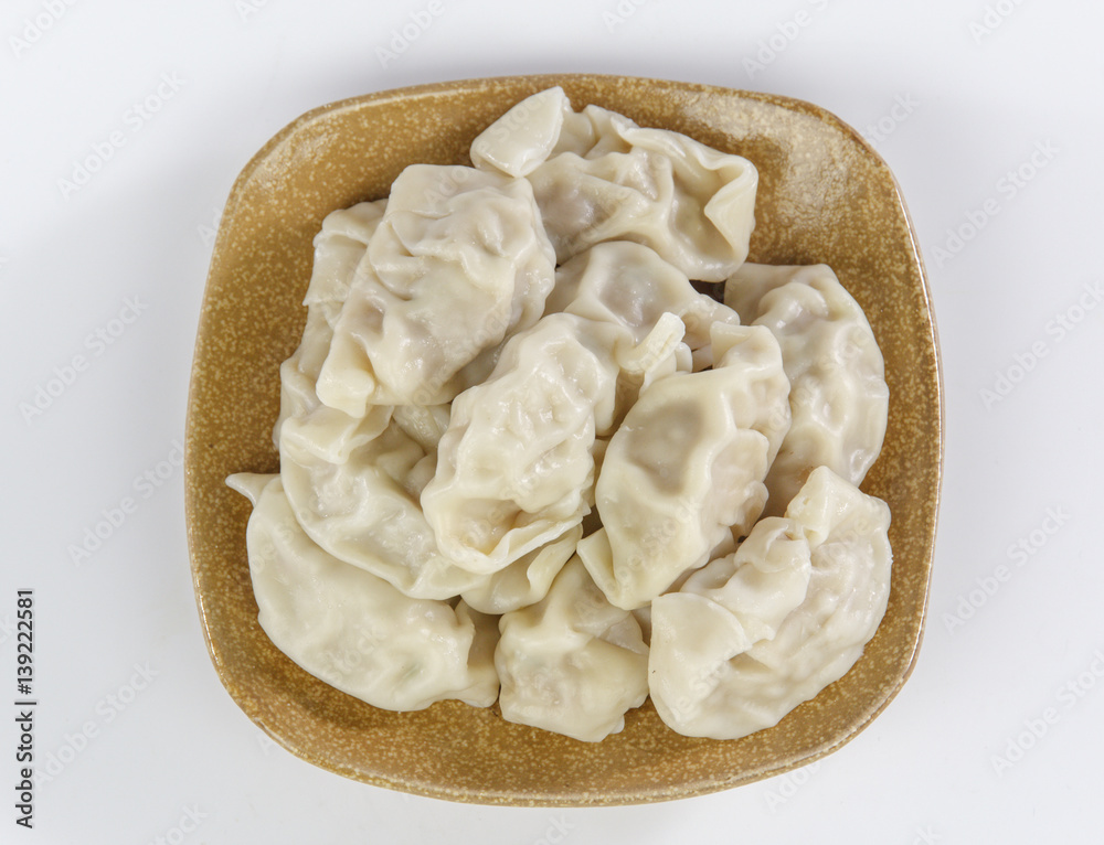 Dumplings isolated on white background