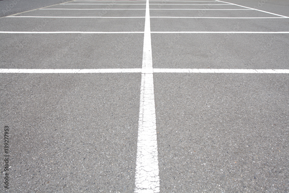 Empty space at outdoor car parking lot