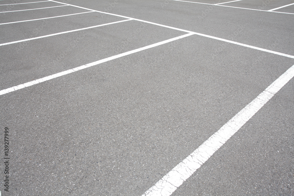 Empty space at outdoor car parking lot