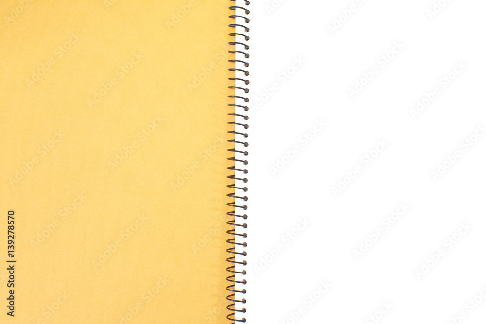 Close - up Opened Yellow note book