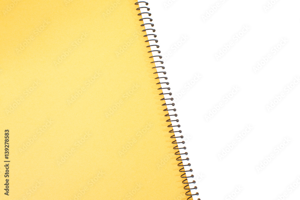 Close - up Opened Yellow note book