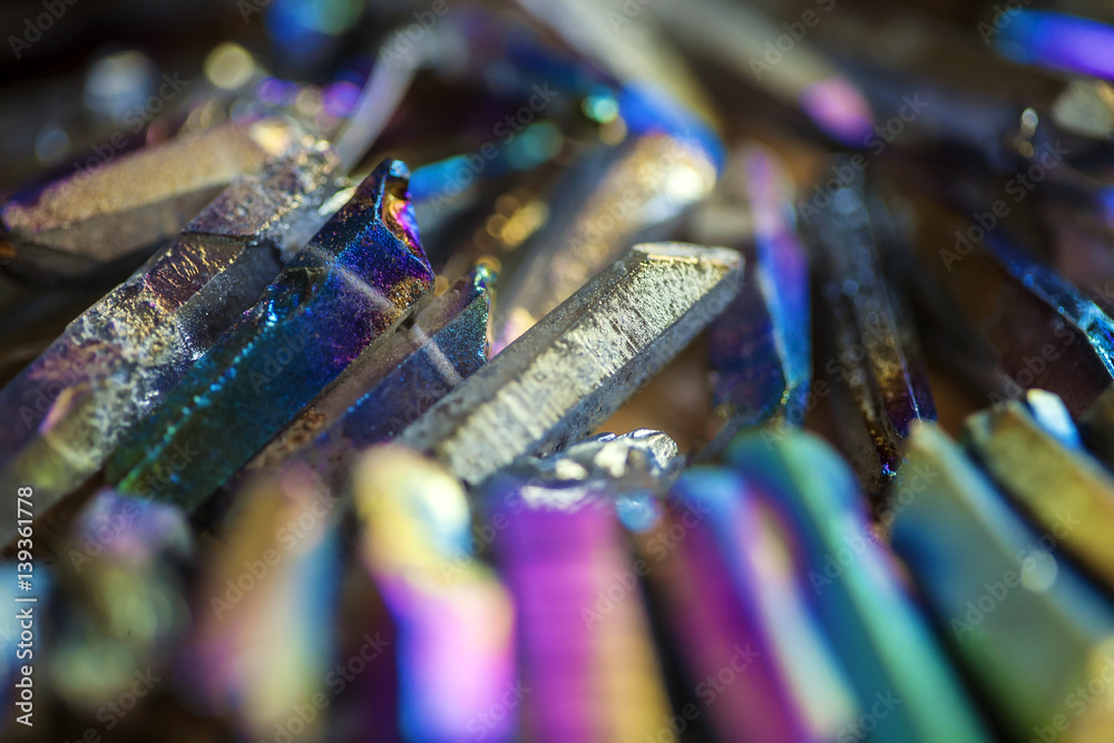 Titanium Quartz rainbow natural beads.