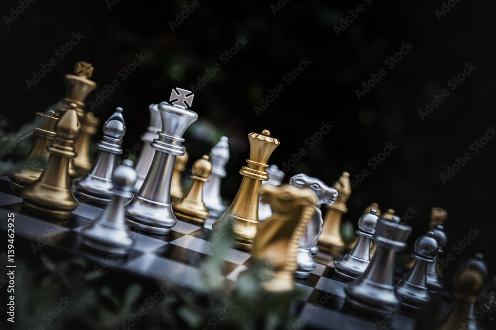 chess board games business and creativity ideas concept