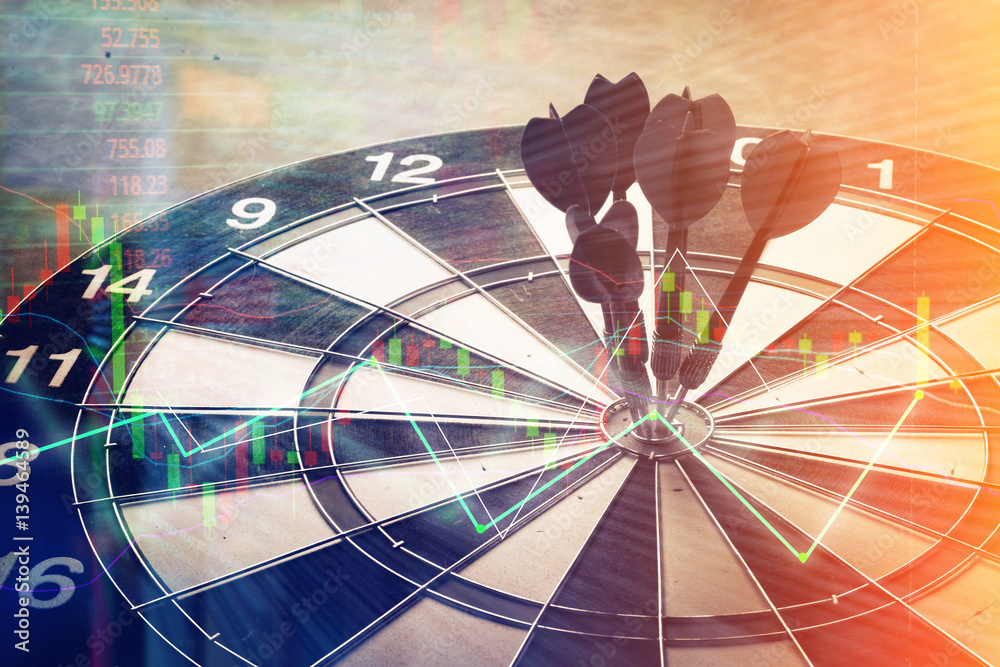 dartboard business stretegy ideas concept