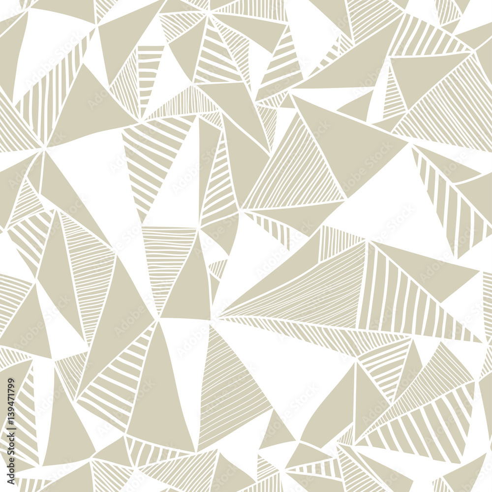 Seamless texture with triangles, mosaic endless pattern.