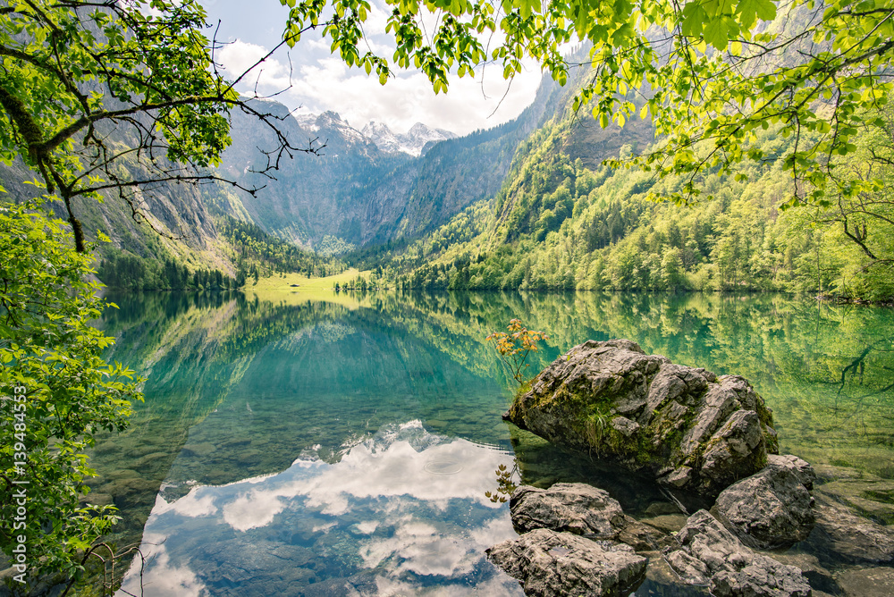 Beautiful mountain lake in bavaria, Germany