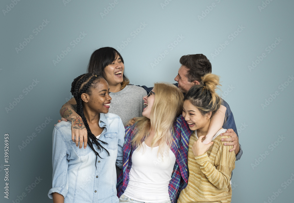 Diversity Teens Hipster Friend Cheerful Concept