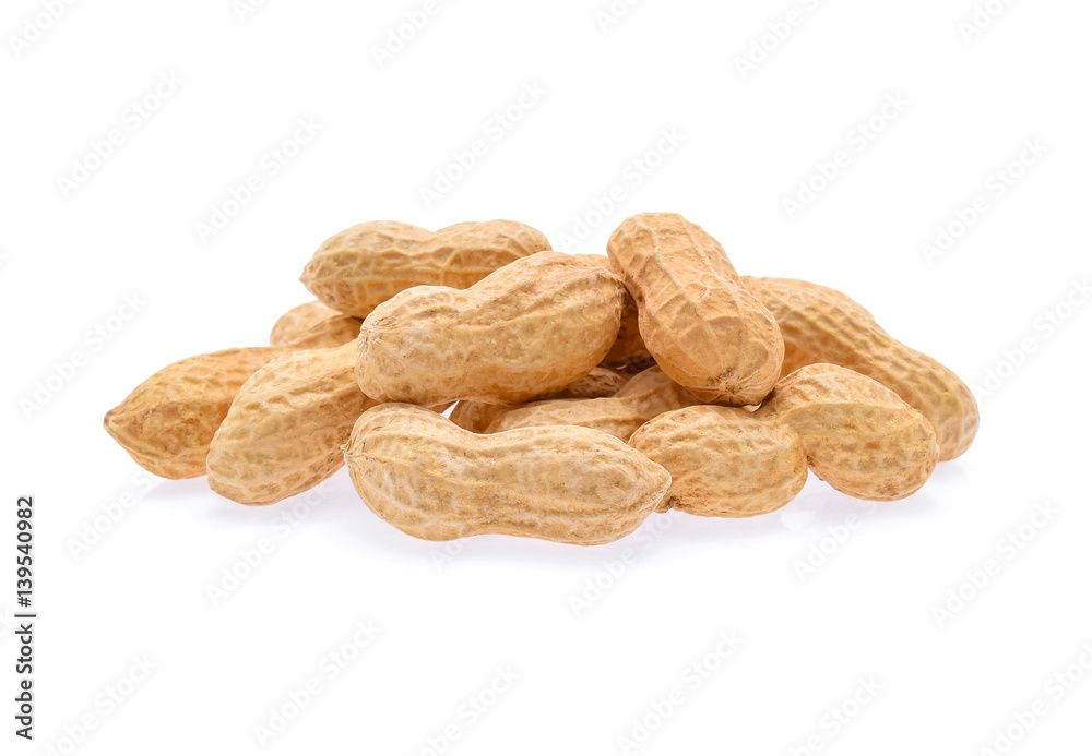 peanuts isolated on white background