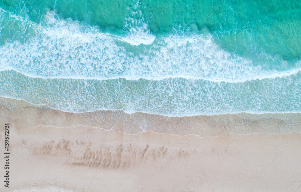 Aerial view. Top view.amazing nature background.The color of the water and beautifully bright.Azure 