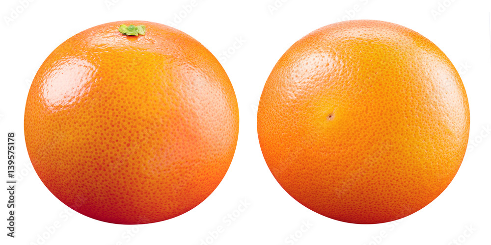 Grapefruit isolated on white background. With clipping path. Full depth of field.