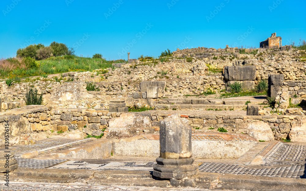 Ruins of Volubilis, a Berber and Roman city in Morocco