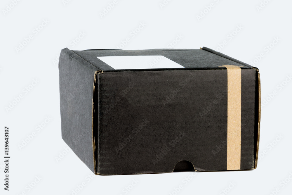 isolated old black box on white background